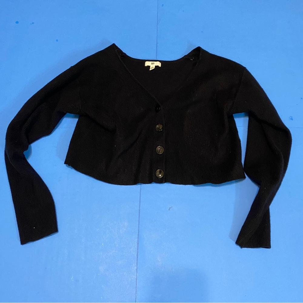 BP Black Long Sleeves Crop Top